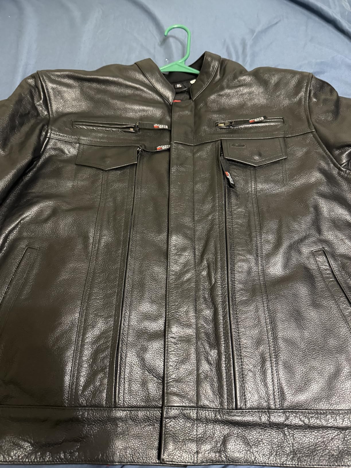 COMMUTER Men's Motorcycle Jacket, Premium Buffalo Leather, CE Armor, Utility Pockets, Street Cruiser Motorbike Biker Black L customer photo 2