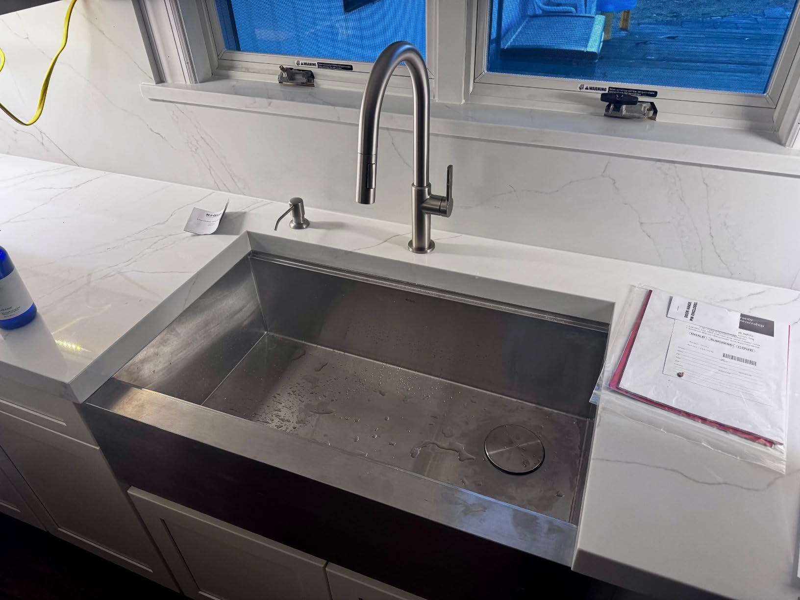 KRAUS Kore 33-Inch Farmhouse Workstation 16 Gauge Single Bowl Stainless Steel Kitchen Sink with Accessories, KWF210-33 customer photo 1