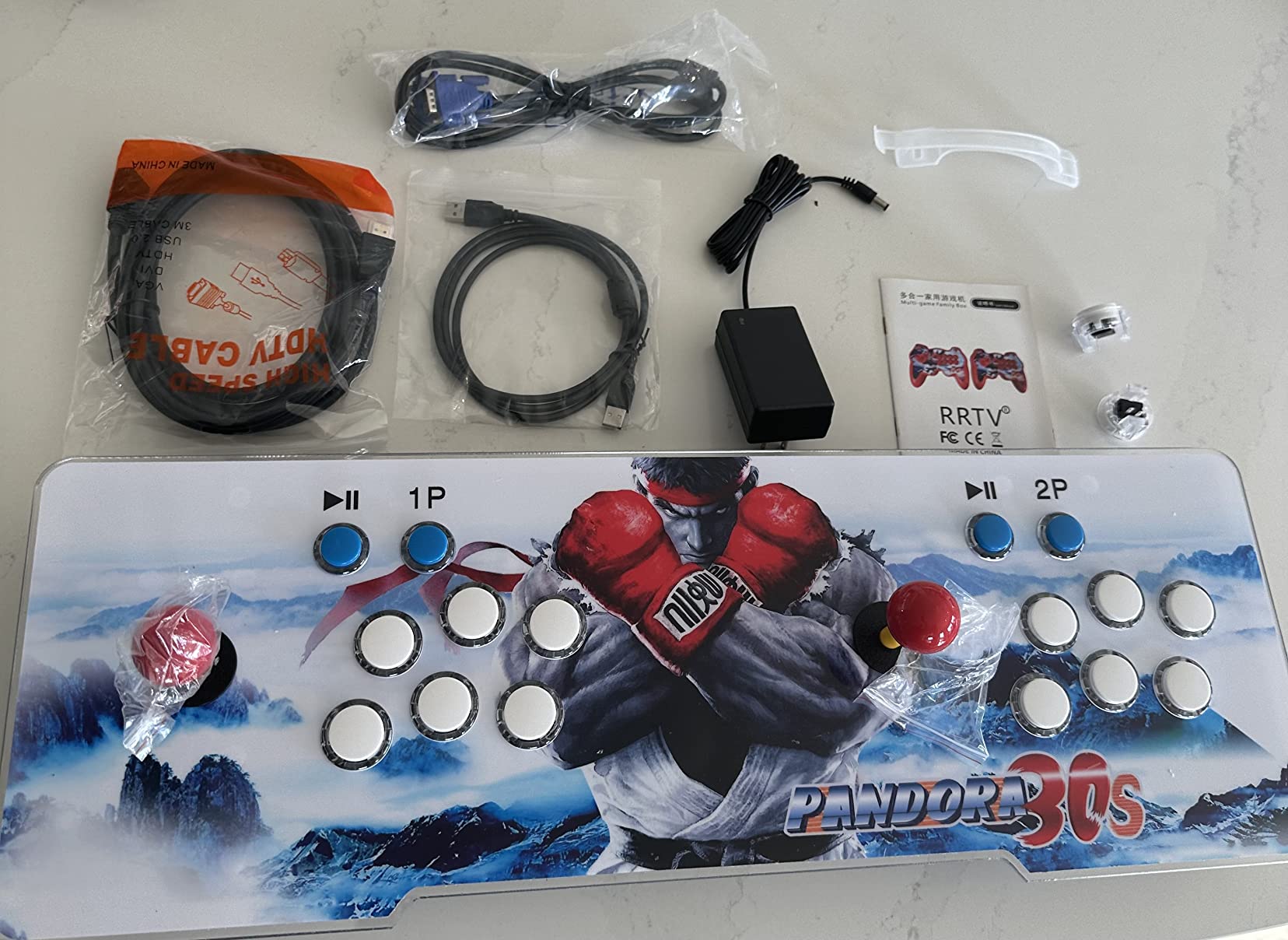 30000 Games in 1 Arcade Game Console, Pandora Treasure 3D Double Stick, 30000 Classic Arcade Games, Search Game, Support 3D, 4 Players Online customer photo 1