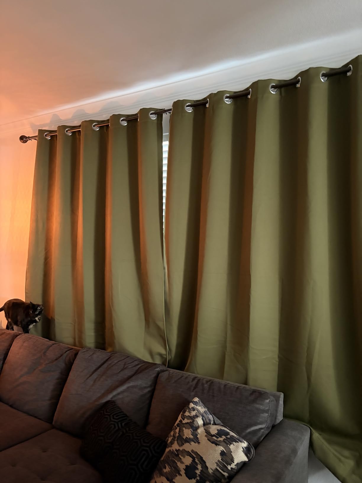 NICETOWN High-End Thermal Curtains, Full Blackout Curtains 84 inches Long for Dining Room, Soundproof Window Treatment Drapes for Hall Room, Black, 52 inches Wide Per Panel, Set of 2 Panels customer photo 2