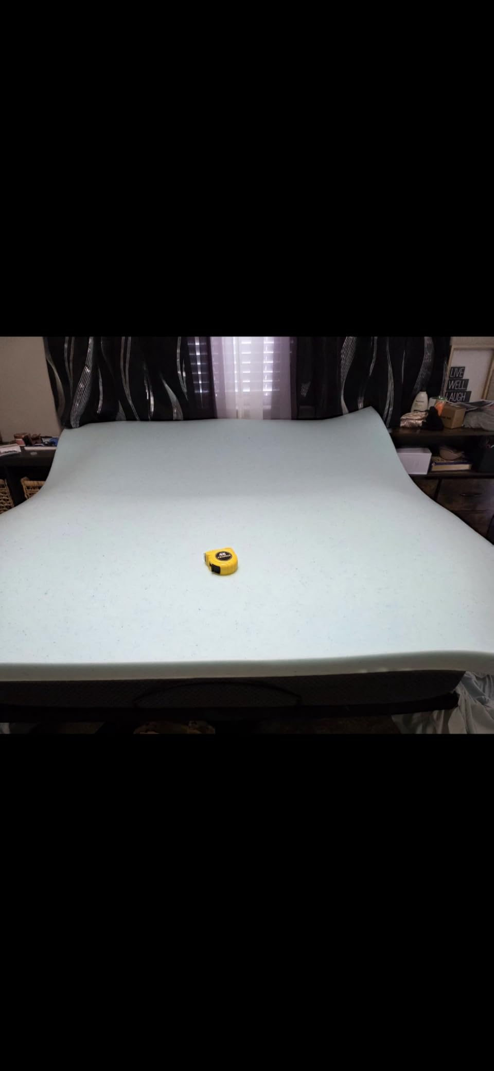 LUCID 3 Inch Gel Memory Foam Mattress Topper, Queen Size - 5 Zones - Cooling Gel Infusion - CertiPur Certified Foam customer photo 1