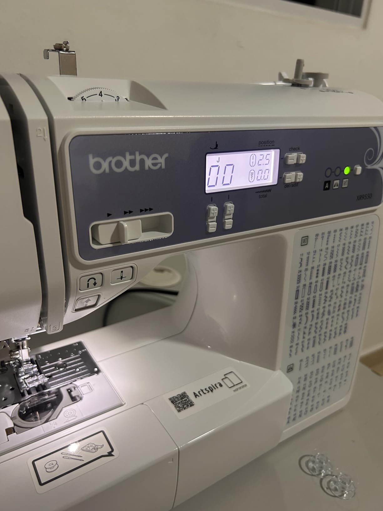Brother XR9550 Sewing and Quilting Machine, Computerized, 165 Built-in Stitches, LCD Display, Wide Table, 8 Included Presser Feet, White customer photo 2
