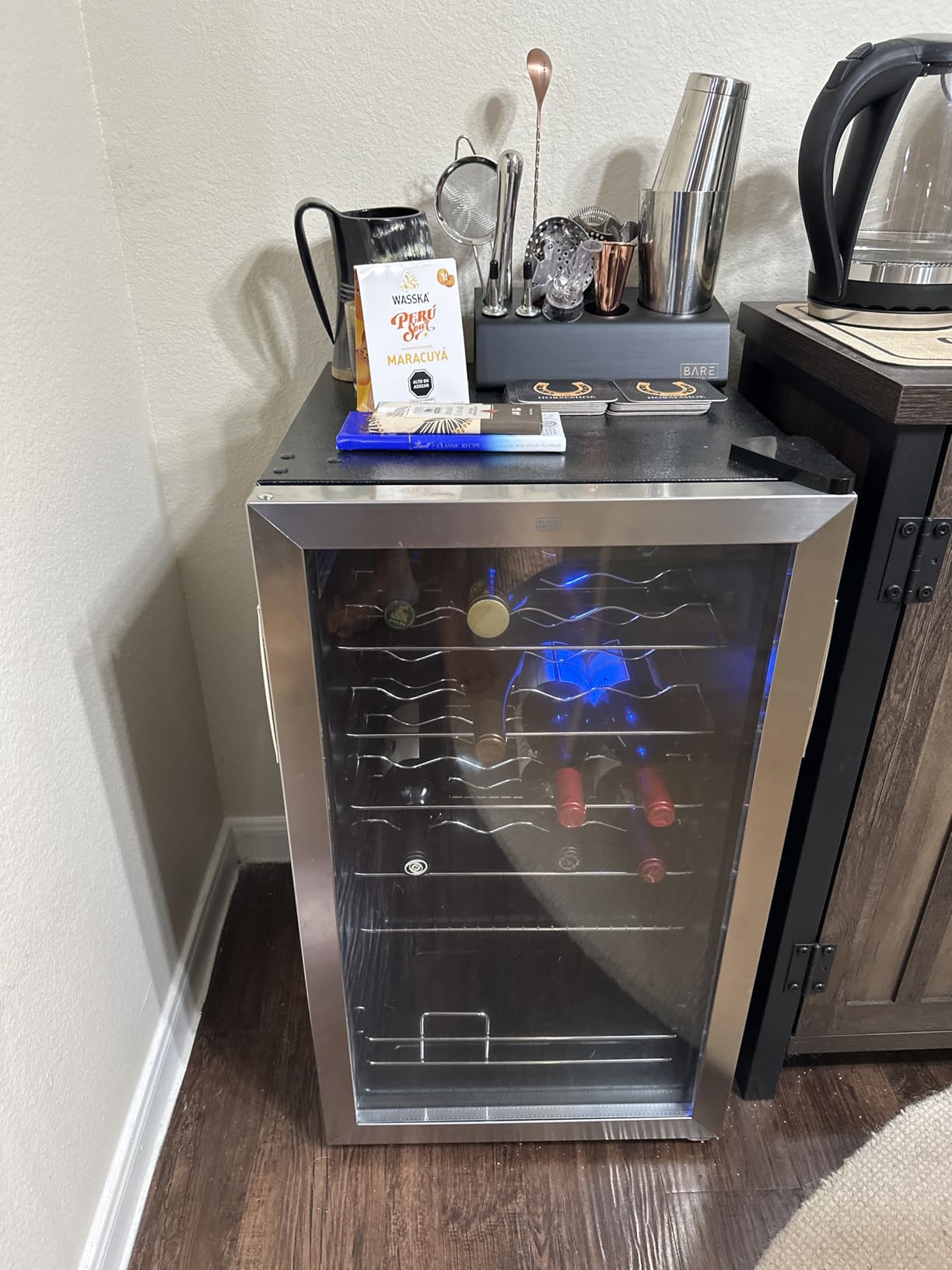 BLACK+DECKER 26 Bottle Wine Fridge with Interior Light and Mechanical Temperature Control customer photo 1