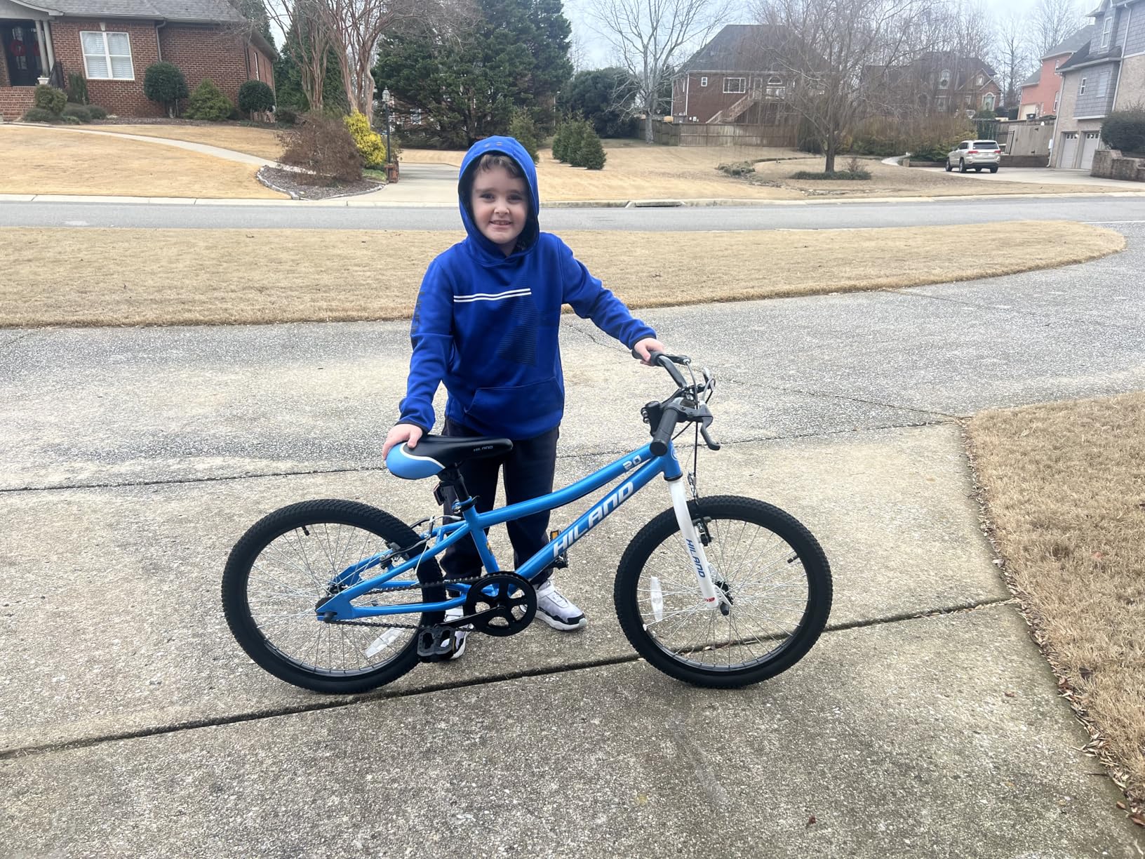 HILAND 20 Inch Kids' Bicycles Mountain Bike for Boys Girls 5+, Single Speed with Dual Handbrakes, Kickstand customer photo 1