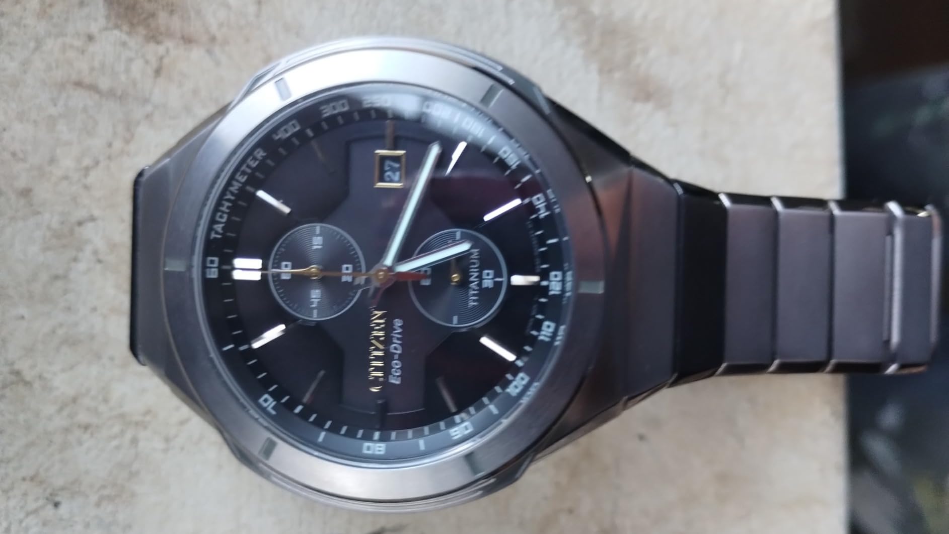 Citizen Men's Eco-Drive Sport Luxury Armor Watch in Super Titanium, Black Dial (Model: CA7058-55E) customer photo 2