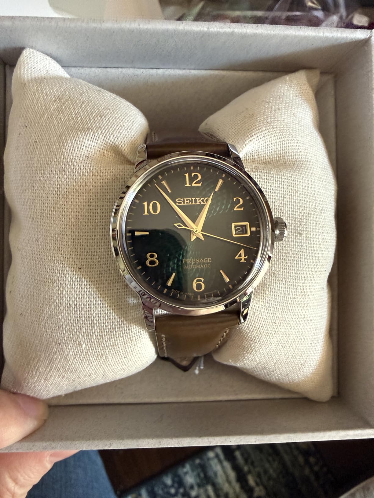 SEIKO Automatic Watch for Men - Presage Cocktail Time - Patterned with Golden Numerals and Date Calendar customer photo 1