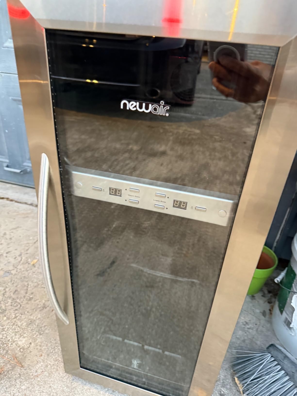 SCHMECKE 33 Bottle Dual Zone Wine Cooler Refrigerator w/Lock | Large Freestanding Wine Cellar | 41f-64f Digital Temperature Control Wine Fridge customer photo 2