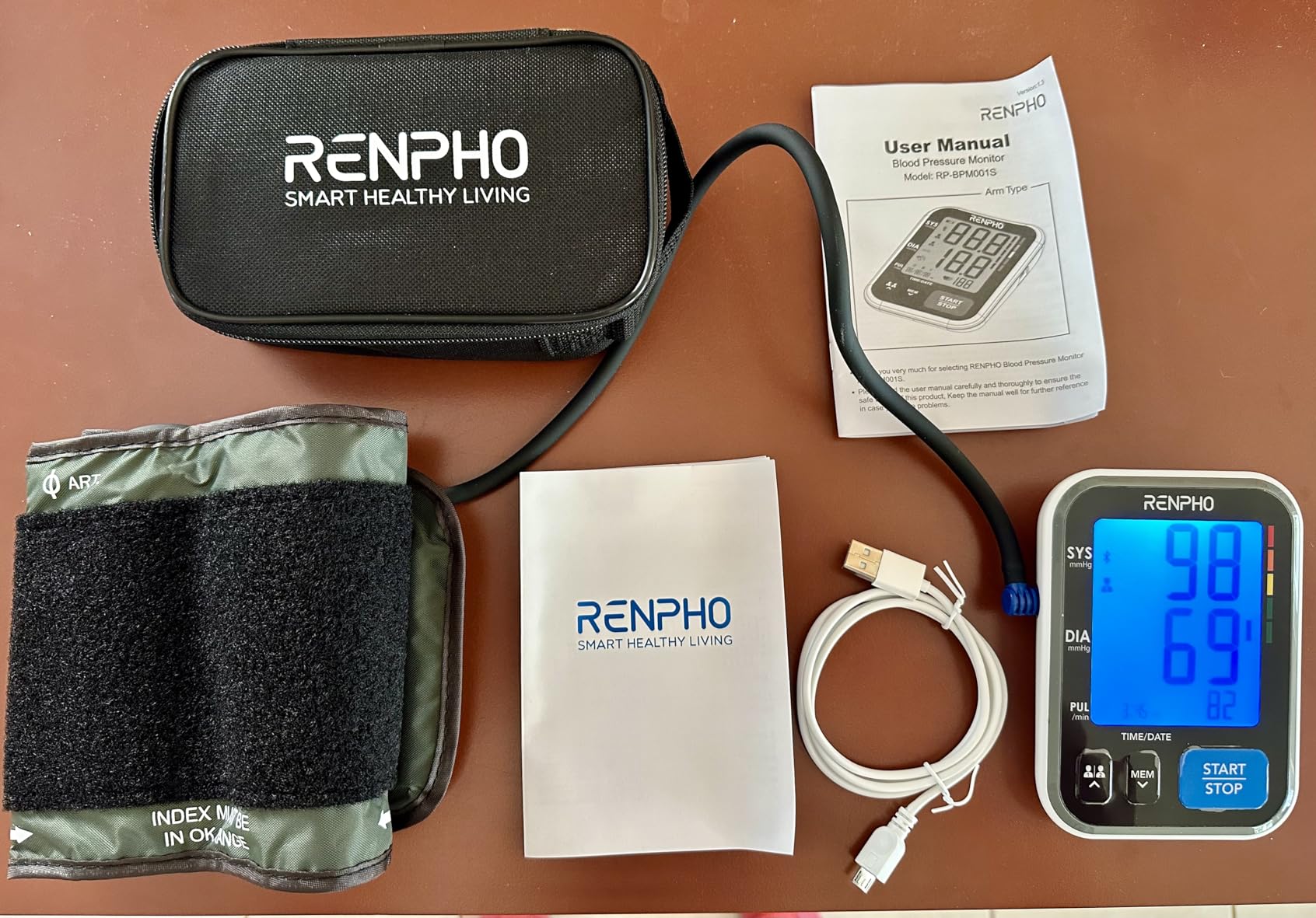 RENPHO Smart Blood Pressure Monitor for Home Use, Bluetooth BP Machine with Wide Range Cuff for Large Size Adult Arms, Muti-Users, Data Storage, Family Supplies customer photo 1