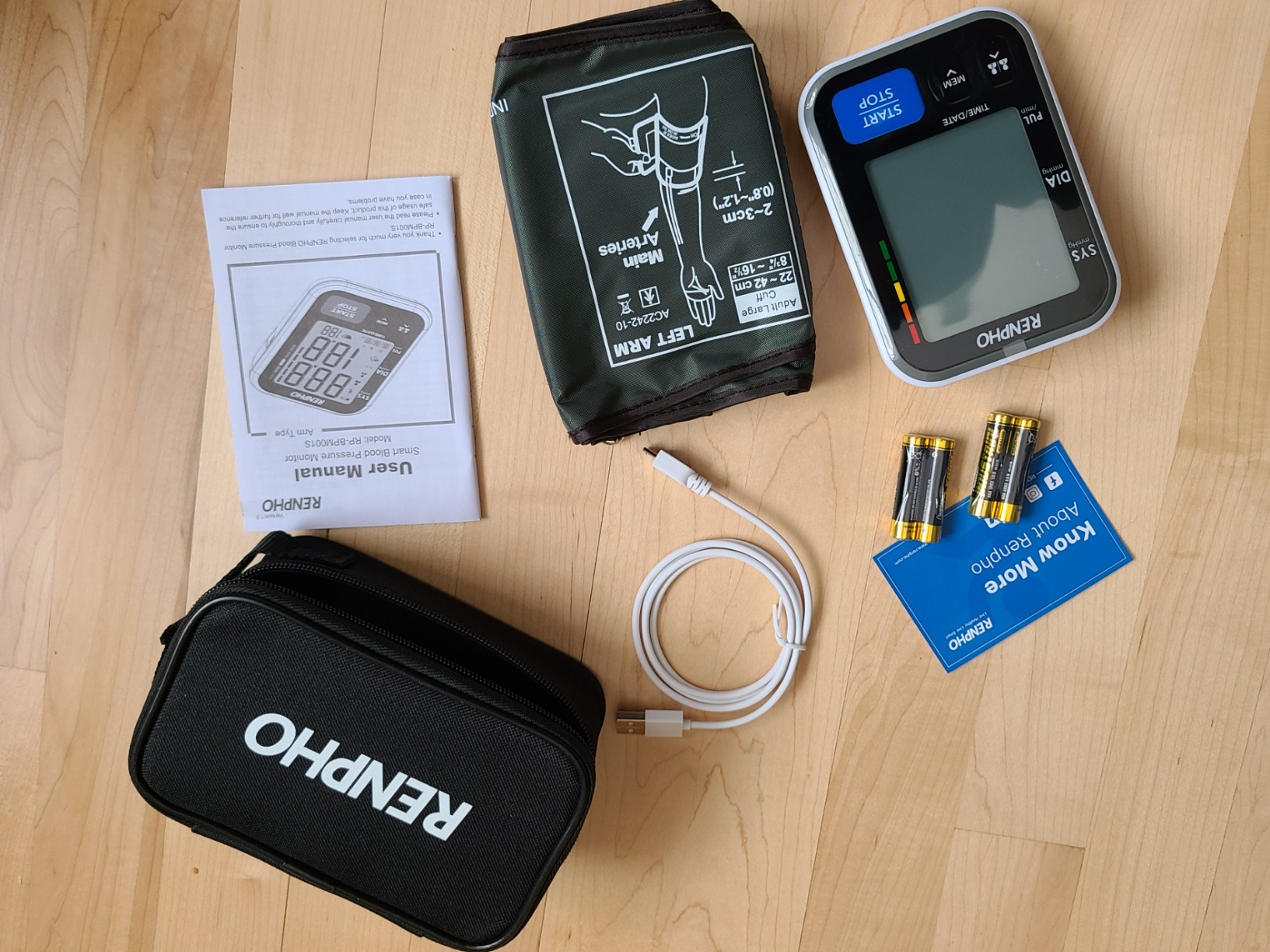 RENPHO Smart Blood Pressure Monitor for Home Use, Bluetooth BP Machine with Wide Range Cuff for Large Size Adult Arms, Muti-Users, Data Storage, Family Supplies customer photo 2