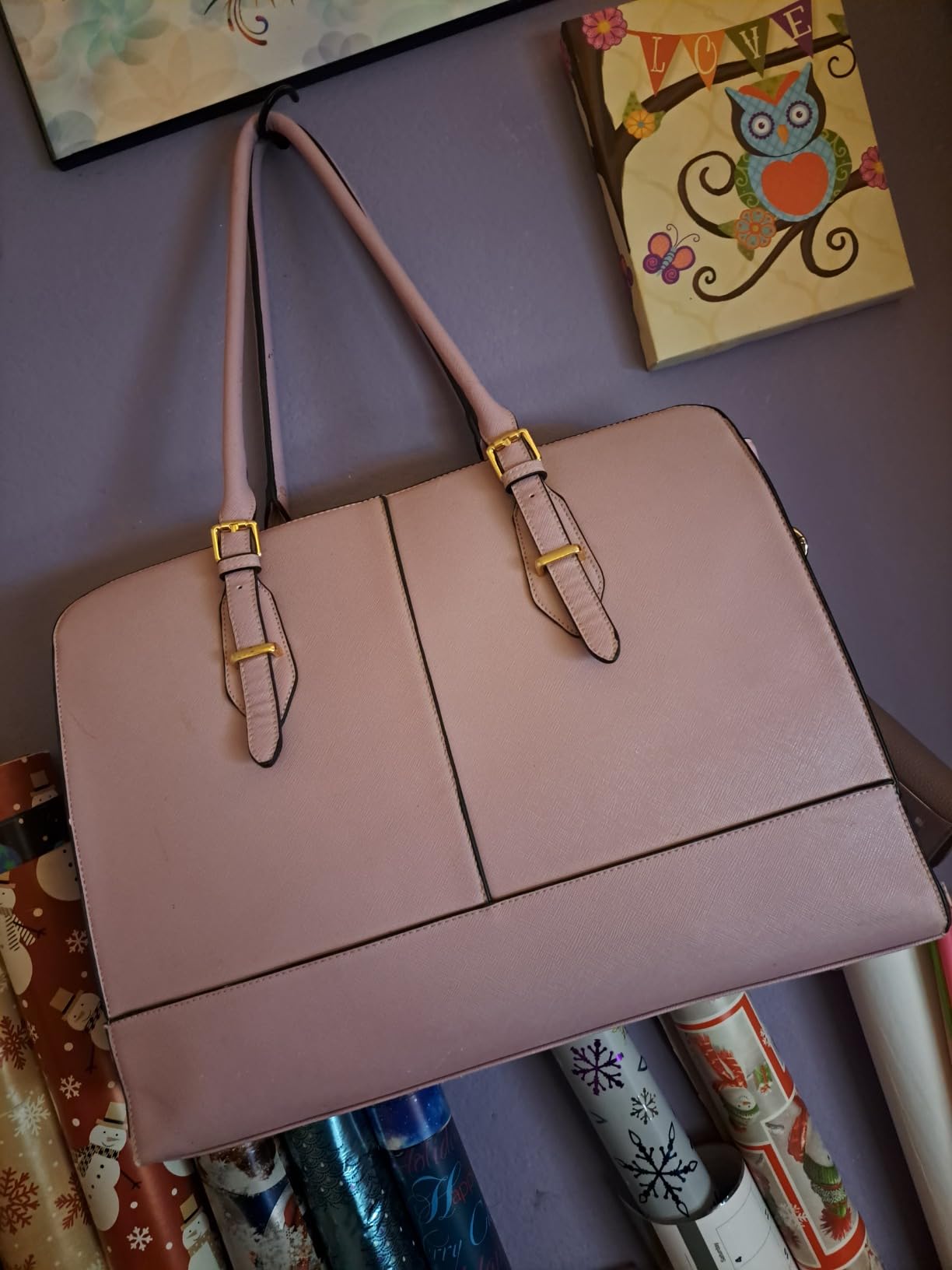 Laptop Bag for Women 15.6 Inch Leather Work Tote Briefcase Business Computer Shoulder Bag Large Capacity Waterproof Office Messenger Handbag Professional Teacher Nurse Carryall customer photo 2