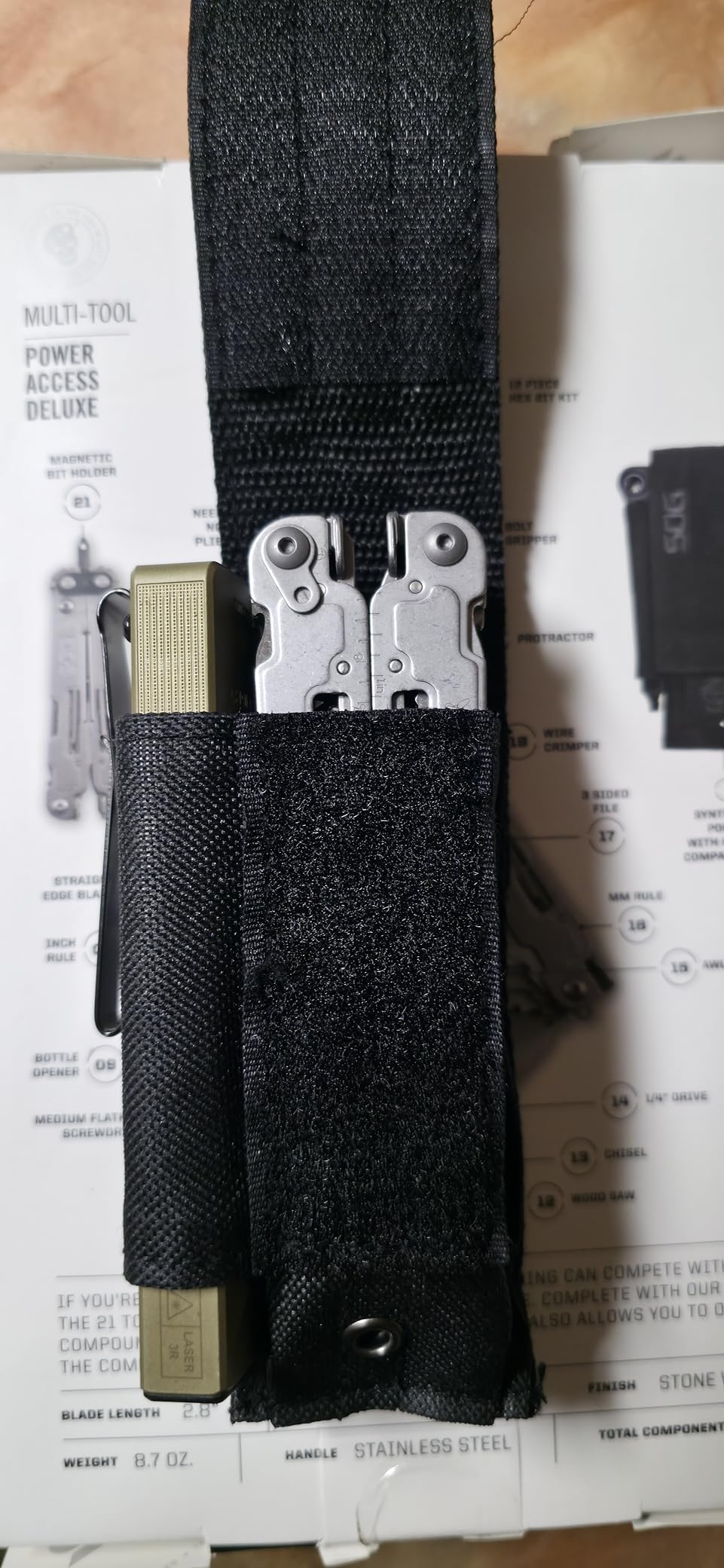 SOG PowerAccess Deluxe All-Around Heavy Duty Stainless Steel Multi-Tool w/Nylon Sheath, Two Knife Blades, Can & Bottle Opener, Black customer photo 1