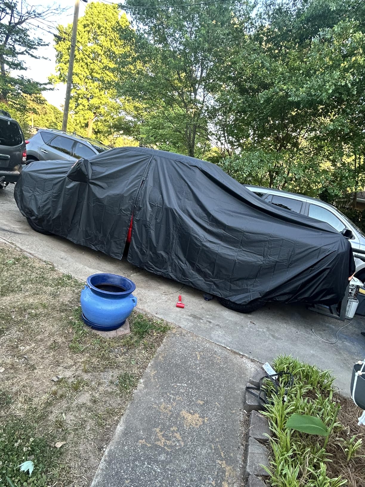 NEVERLAND Sedan Car Cover Waterproof Heavy Duty All Weather Protection Snow Anti-UV Windproof Outdoor Full Car Cover Fit for Automobiles BMW/Mercedes-Benz/Honda customer photo 1