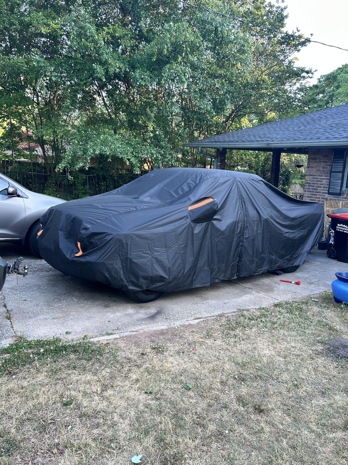 NEVERLAND Sedan Car Cover Waterproof Heavy Duty All Weather Protection Snow Anti-UV Windproof Outdoor Full Car Cover Fit for Automobiles BMW/Mercedes-Benz/Honda customer photo 2