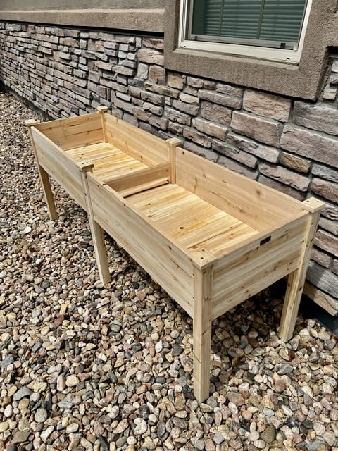 Best Choice Products 72x24x30in Raised Garden Bed, Elevated Wood Planter Box Stand for Backyard, Patio, Balcony w/Divider Panel customer photo 2