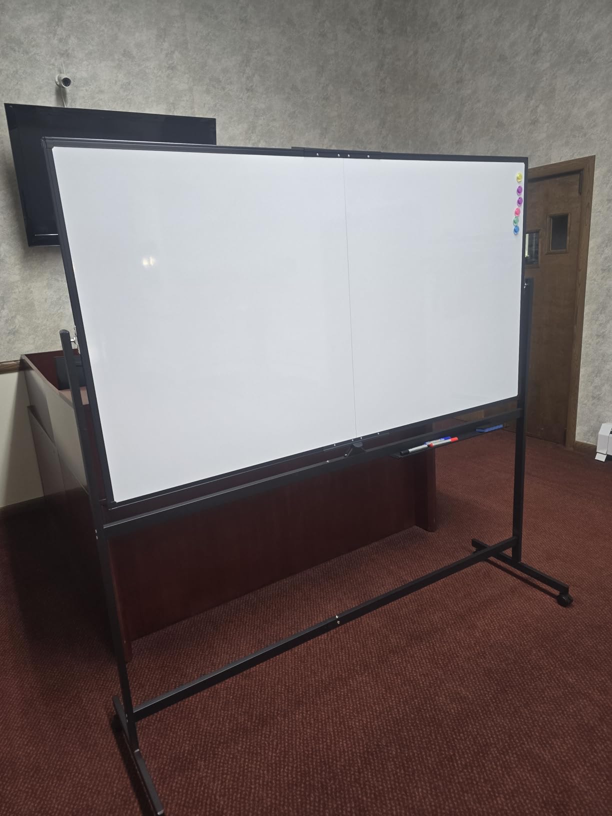 maxtek Rolling Whiteboard, 72x40 Large Double-Sided White Board Dry Erase on Wheels, Giant Magnetic White Board Standing for Office, School, Home Office, Homeschool(72 x 40) customer photo 1