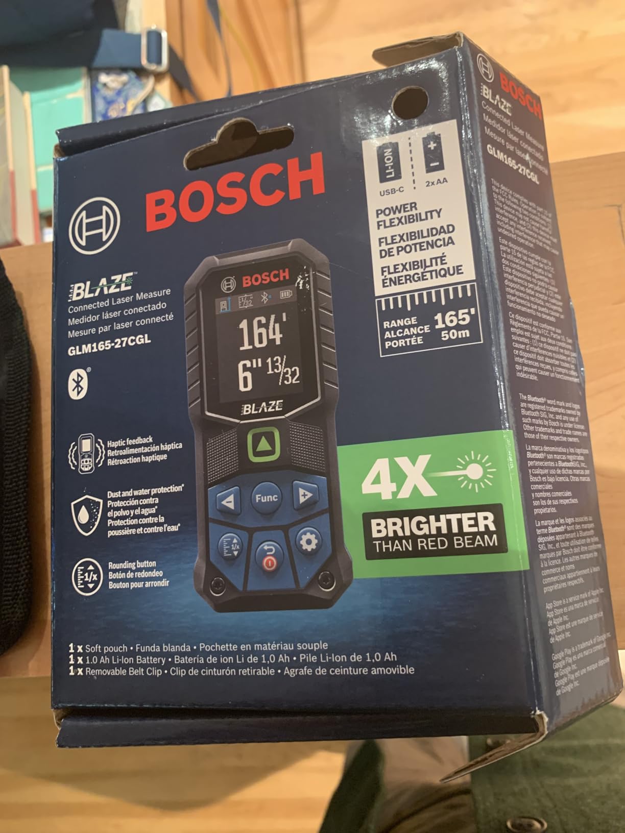 BOSCH GLM165-27CGL 165 Ft Blaze Green-Beam Laser Distance Measure with 3.7V Lithium-Ion Battery customer photo 1