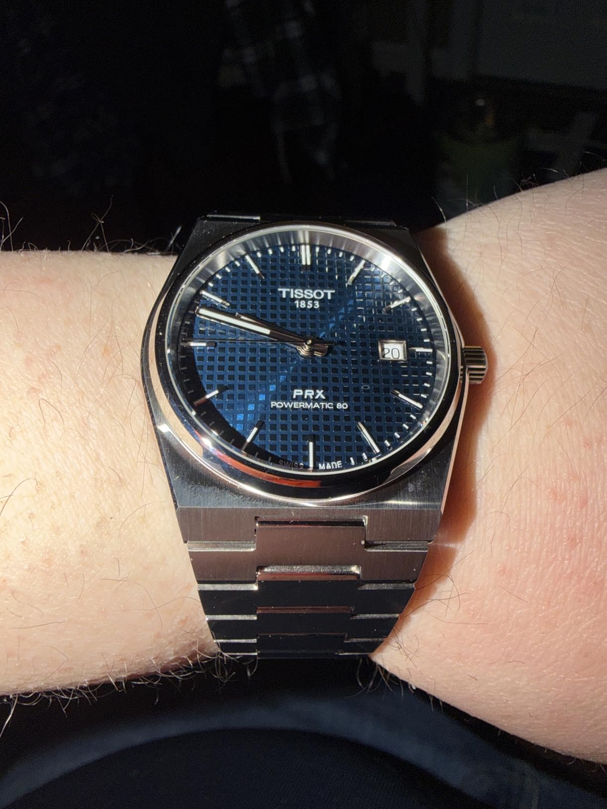 Tissot PRX Powermatic 80 Automatic Watch - Blue Dial, Stainless Steel, 40mm Case customer photo 1