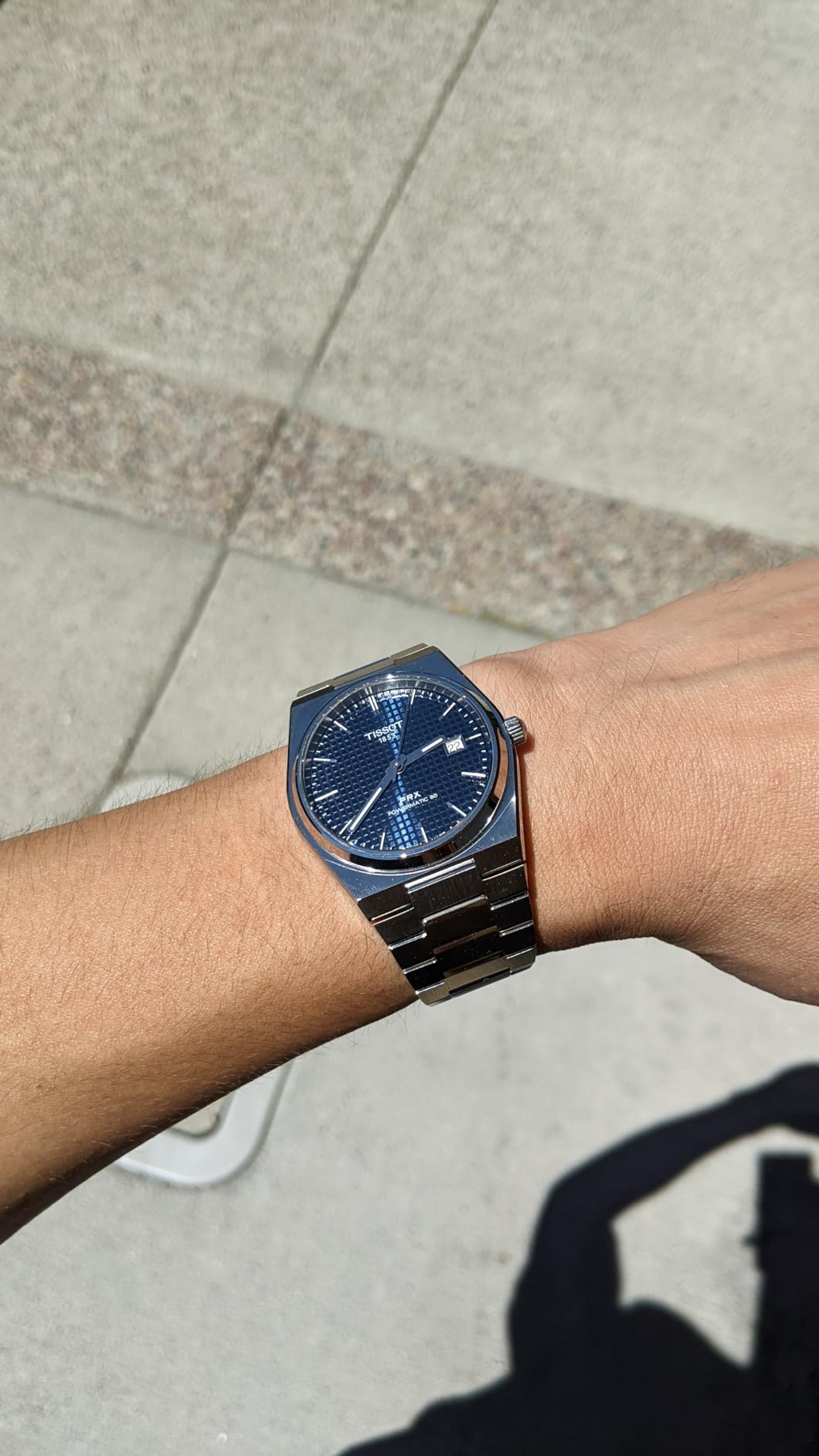 Tissot PRX Powermatic 80 Automatic Watch - Blue Dial, Stainless Steel, 40mm Case customer photo 2