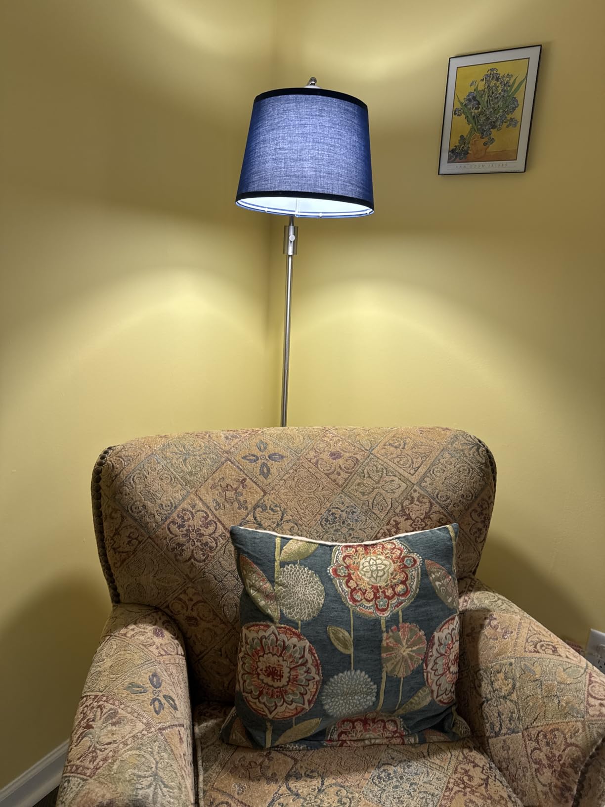 【Upgraded】 Dimmable Floor Lamp, 1000 Lumens LED Edison Bulb Included, Arc Floor Lamps for Living Room Modern Standing Lamp with Linen Shade, Tall Lamp for Bedroom Office Dining Room- Black customer photo 1