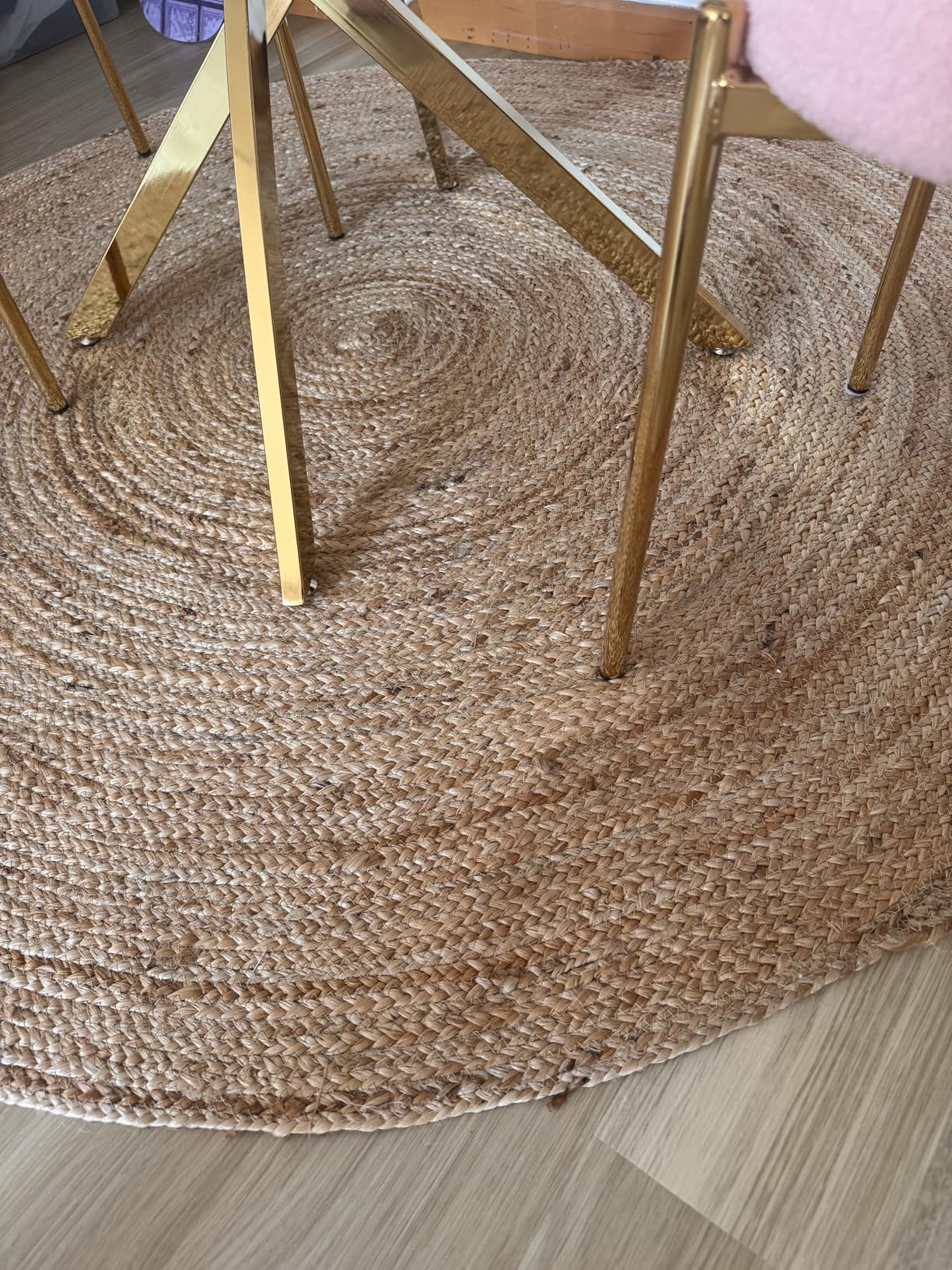 Hausattire Hand Woven Jute Braided Rug, 2'x3' - Natural, Reversible Boho Entry Area Rugs for Kitchen, Living Room, Farmhouse Indoor Outdoor Decorative Floor Rug, 24x36 Inches customer photo 1