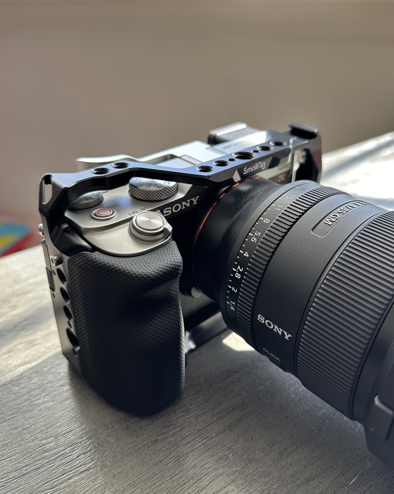 SmallRig Full Cage with Silicone Side Handle for Sony A7C, Comes with Locating Holes for ARRI, Quick Release Plate for Arca and Cold Shoe Mount - 3212B customer photo 1