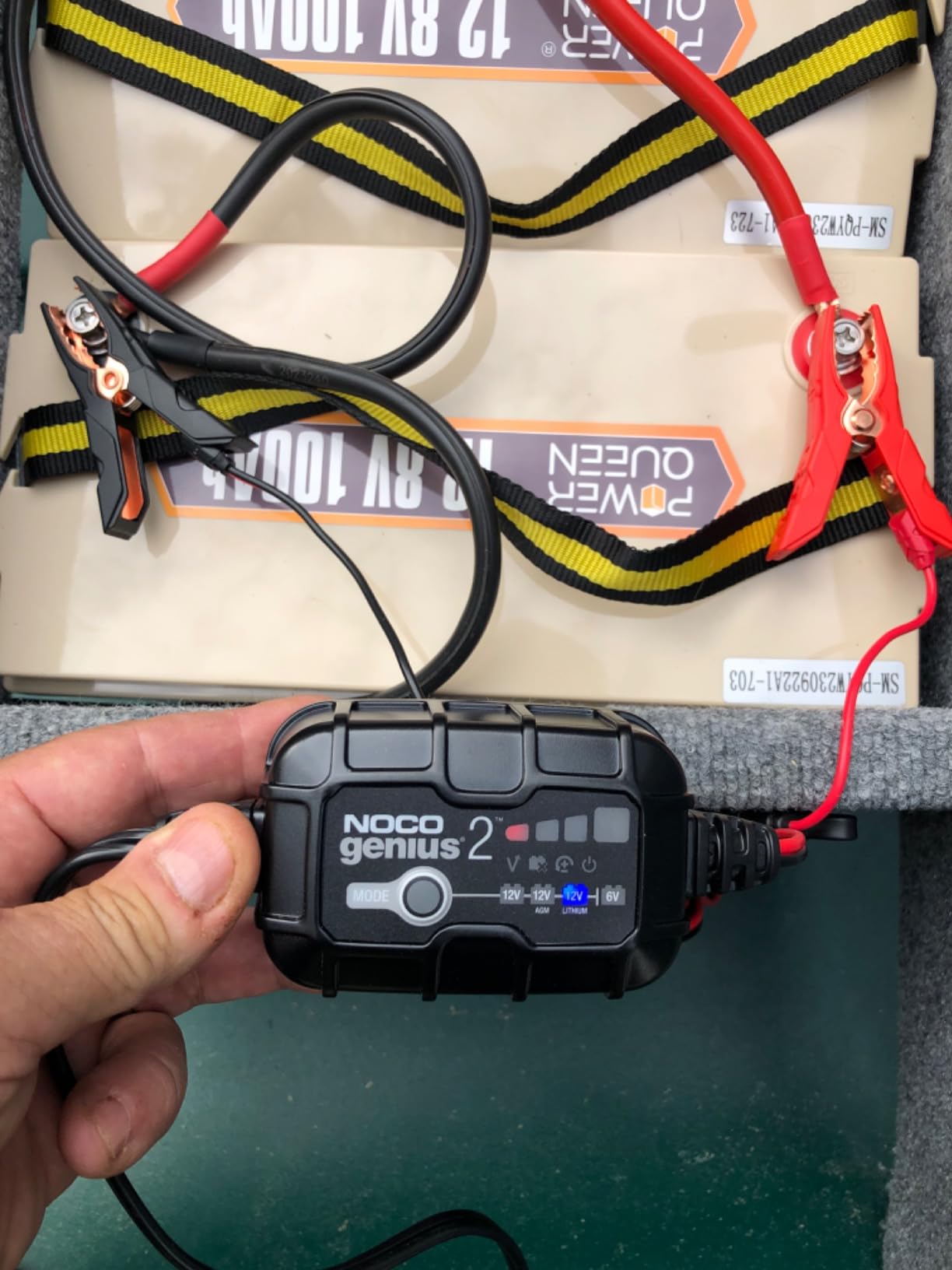 power queen 12V 100Ah LiFePO4 Battery, Group 31 Lithium Battery with 1280Wh Energy and BMS Protection, Up to 15000 Deep Cycles for RV Trailer, Solar Off-Grid, Marine customer photo 2