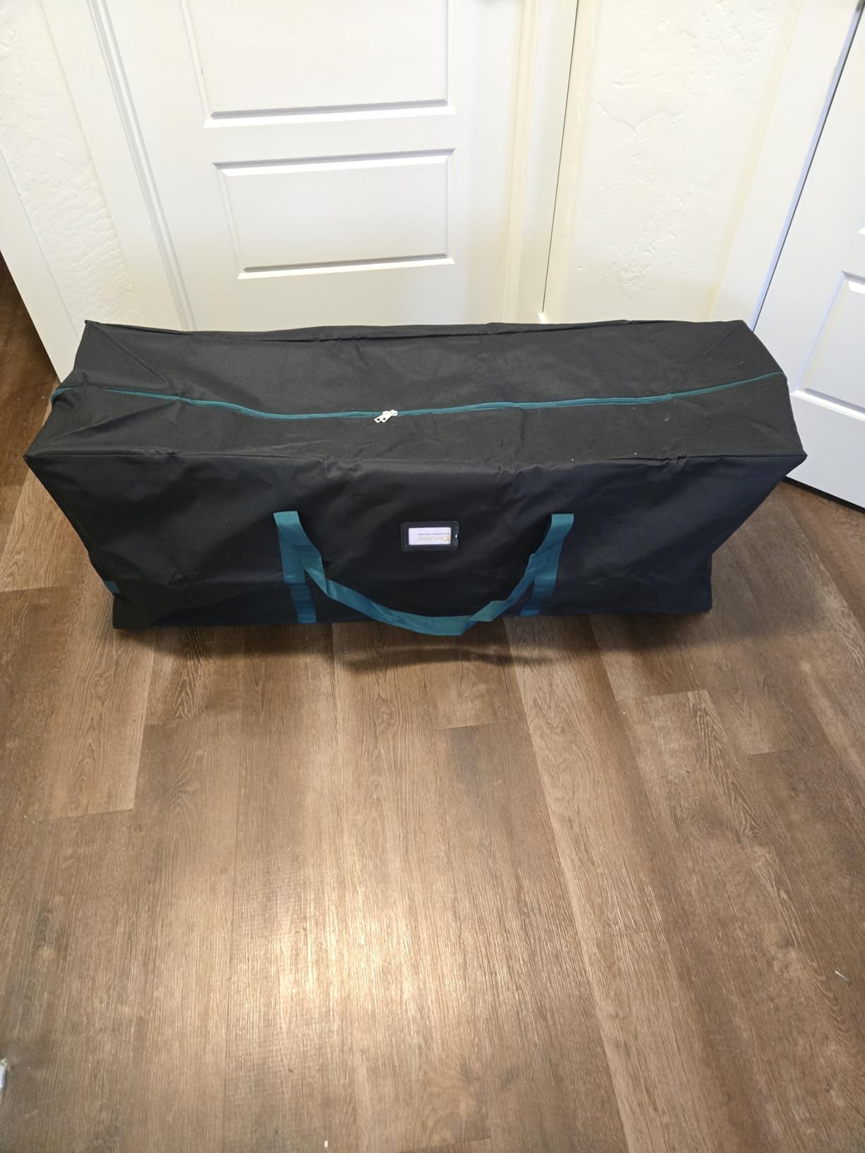 BALEINE 7.5 ft Christmas Tree Storage Bag, Heavy Duty 900D Oxford Fabric with Reinforced Handles and Dual Zippers Wide Opening, Extra Large Storage Container for Trees and Decorations (Grey) customer photo 2