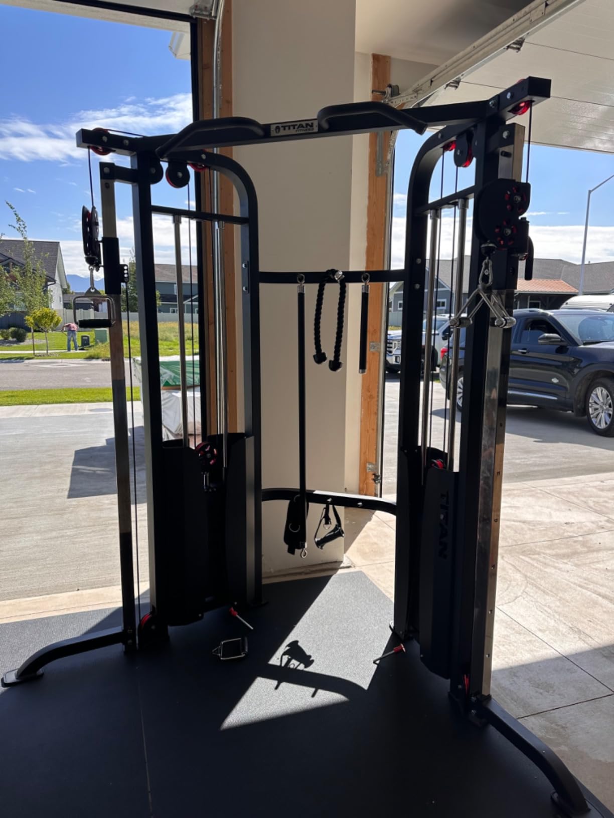 Titan Fitness Functional Trainer, Cable Crossover Machine with 200 LB Double Weight Stack, 2:1 Cable Pull Station customer photo 1