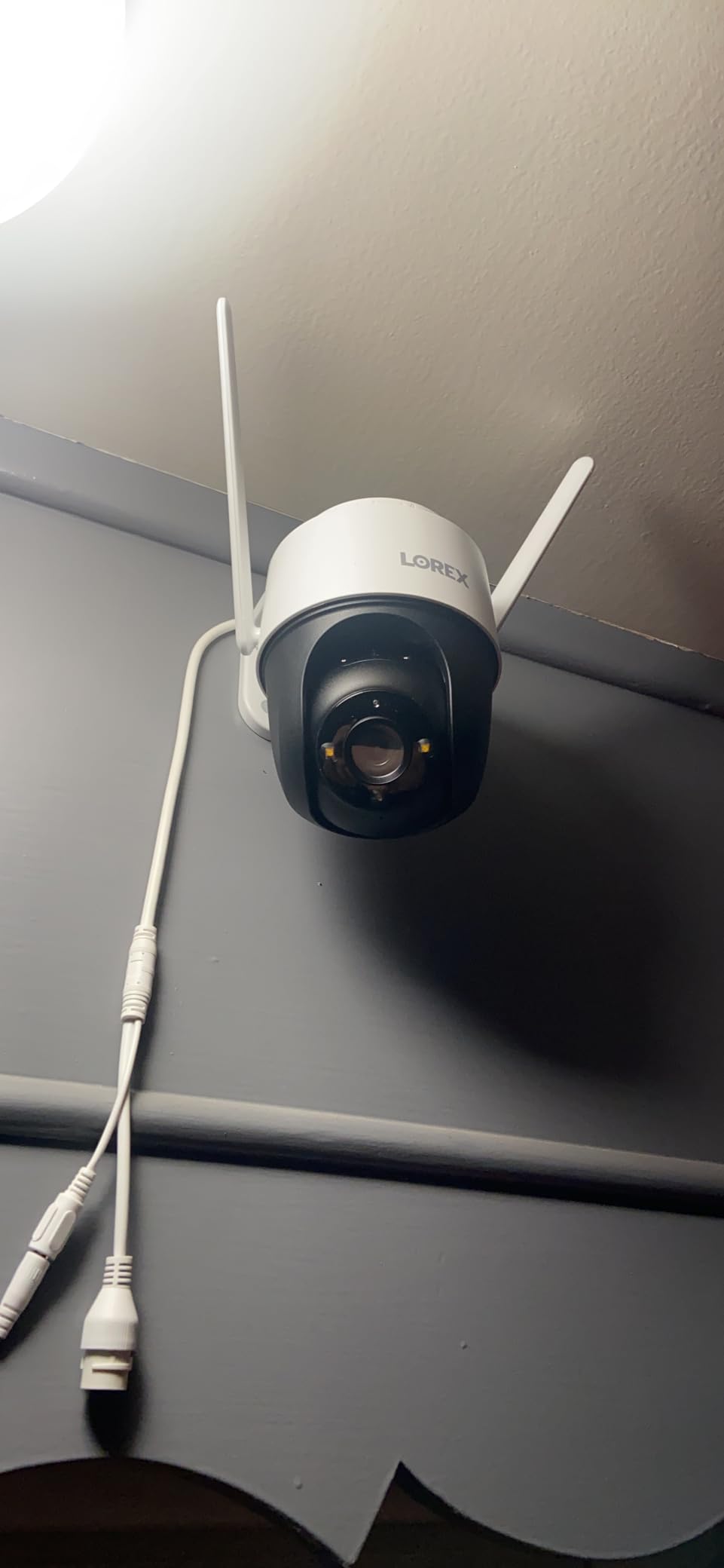 Lorex 2K Pan-Tilt Outdoor WiFi Security Camera, 360° View, Auto-Tracking, Color Night Vision, Person Detection, Warning Light & Siren, IP66 Weatherproof, 32GB MicroSD Included, No Monthly Fee customer photo 1