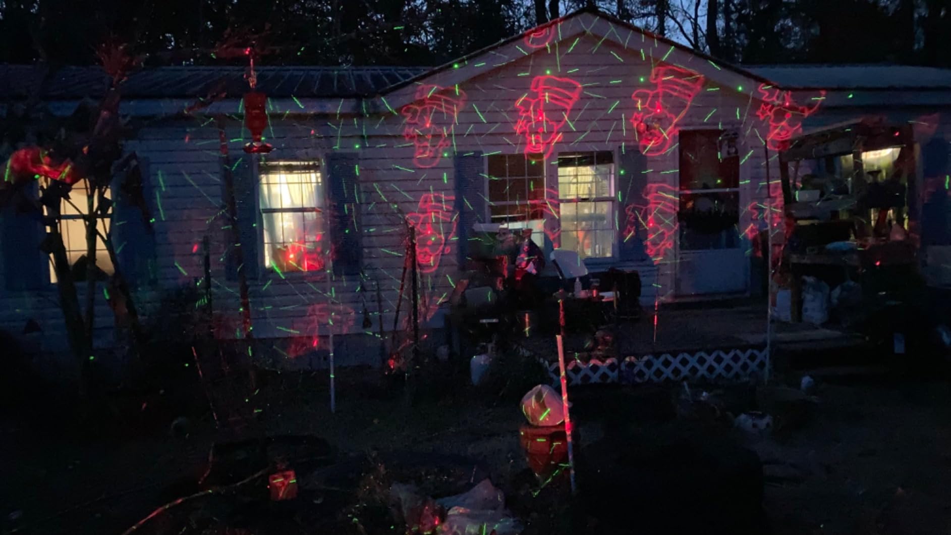 Laser Christmas Projector Lights Outdoor: Waterproof Outdoor Christmas Decorations Laser Light, Projection Christmas Lights for Outside with 5 Patterns customer photo 2