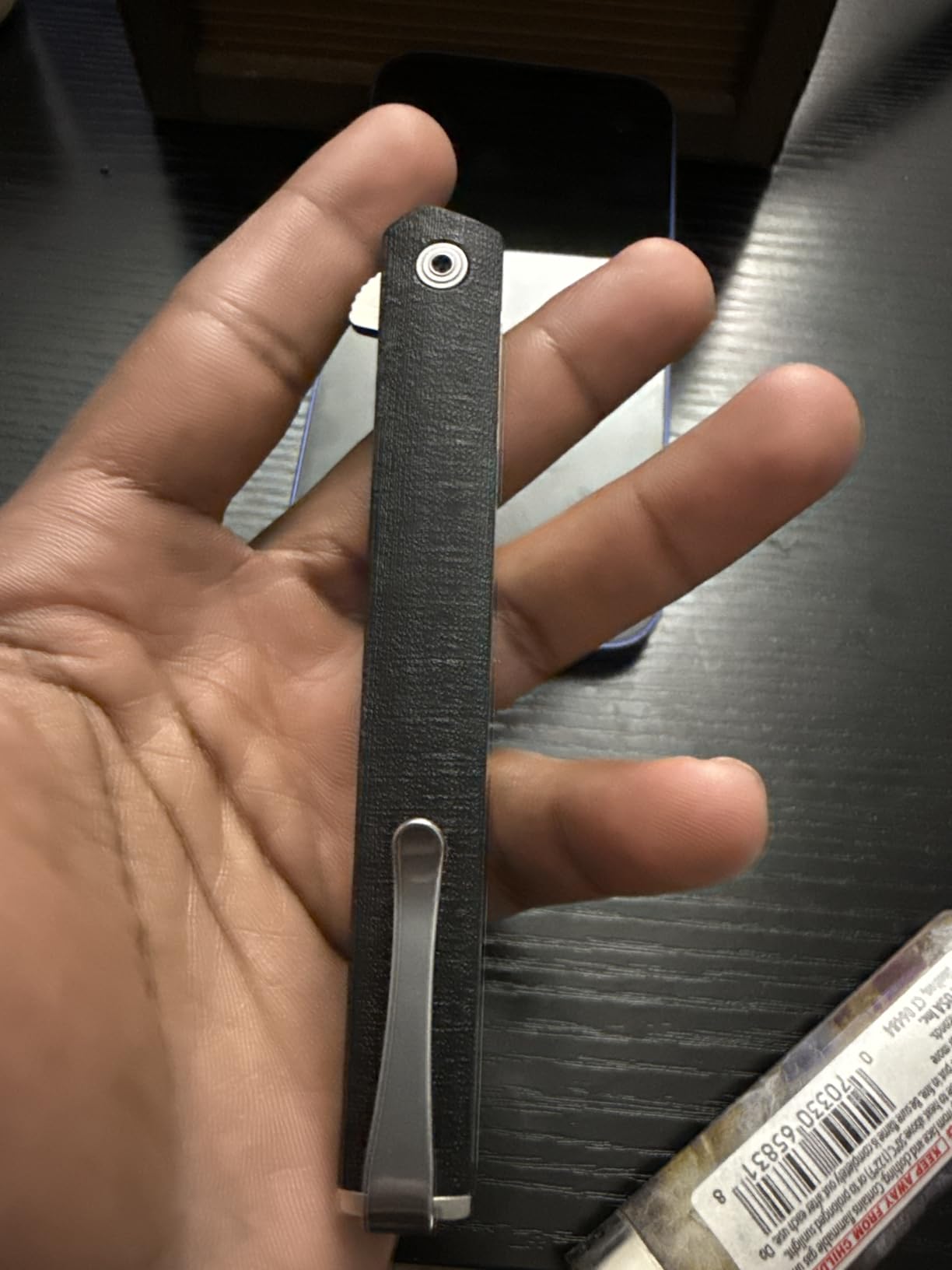 CRKT CEO Everyday Carry EDC Pocket Folding Knife with Liner Lock: AUS 8 Plain Edge Blade, Glass-Reinforced Nylon Handle, Reversible Pocket Clip, 7097K customer photo 1