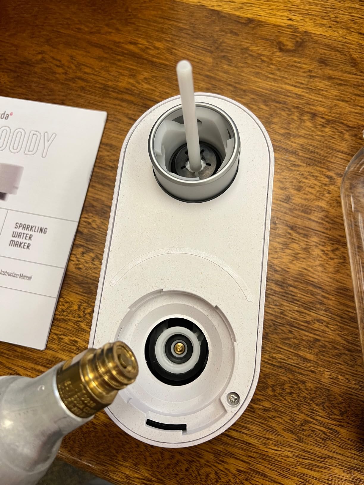 Mysoda Woody Soda Streaming Machine - Silent Carbonated Water Machine Robust Long-Lasting Aluminium Soda Maker - With 1L Water Bottle - Without CO2 Cylinder - Pigeon customer photo 1