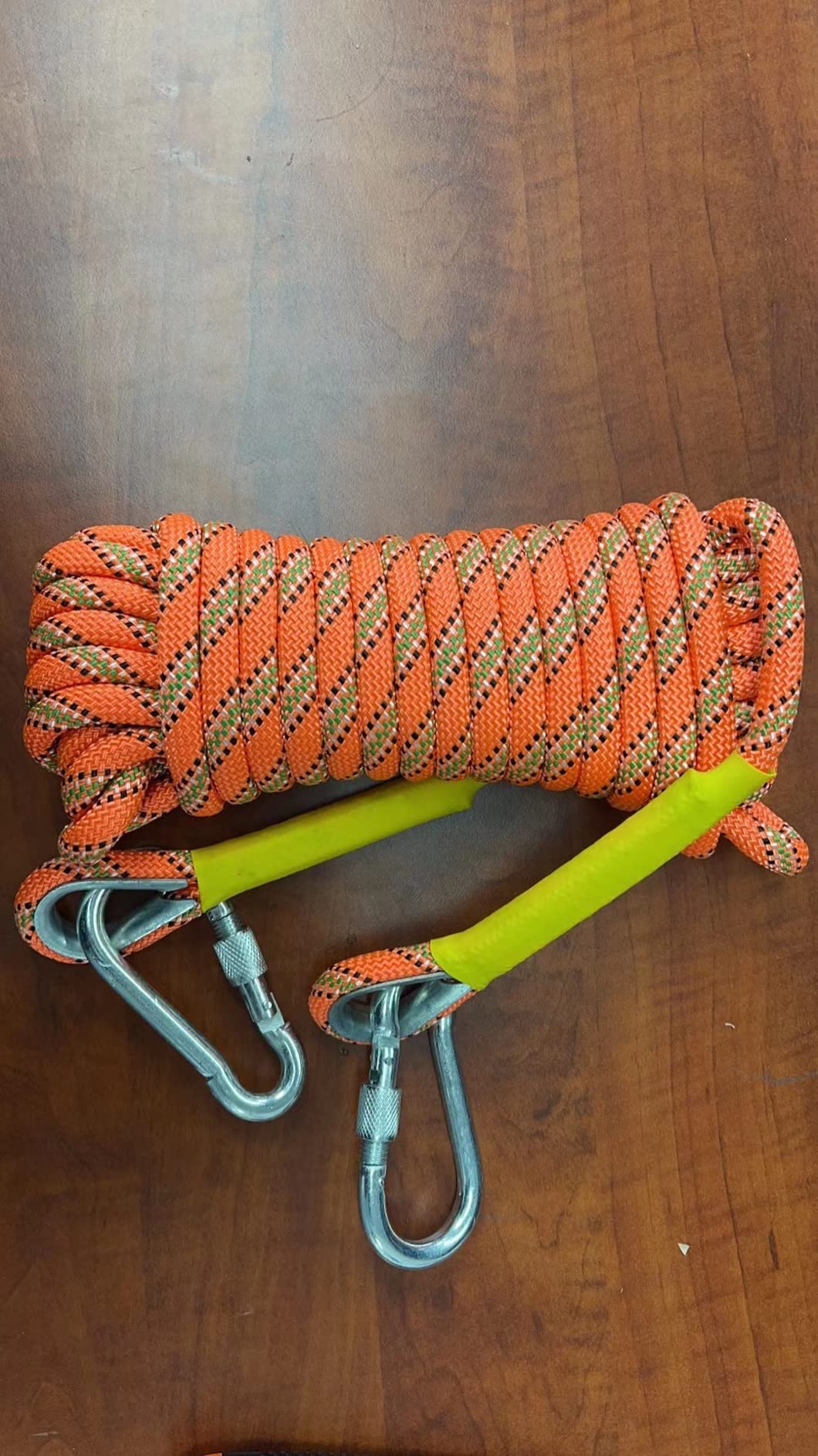 Climbing Rope, Dynamic Rock Climbing Rope, Braided Polyester Arborist Rigging Rope, Escape Equipment in 32ft/64ft/96ft/160ft/230ft/500ft/985ft with Carry Bag customer photo 2