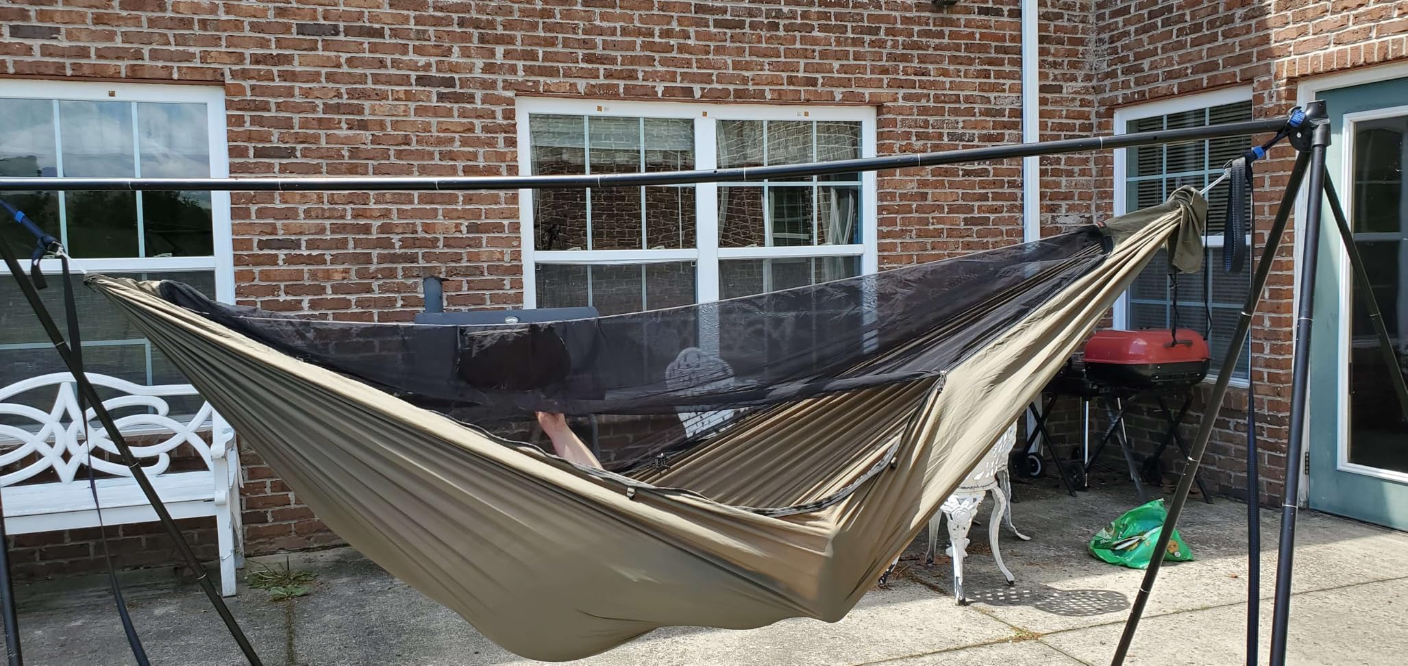 Onewind 11ft Camping Hammock with Mosquito Net and Structure Ridgeline, Lightweight Portable Hammock with 12ft Tree Straps customer photo 1