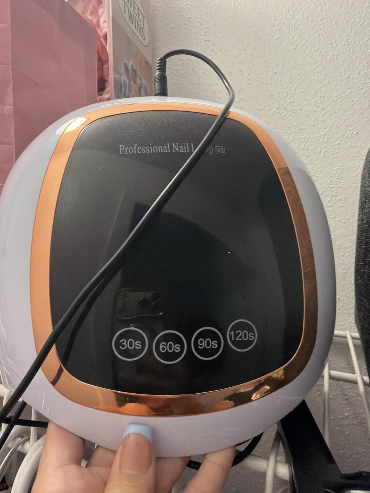 Gugusure UV LED Nail Lamp, Upgrade 180W Nail Dryer for Gel Polish with LCD Display, Auto Sensor and 4 Timer Settings, Professional Curing Lamp Light with 42 Beads for Salon and Home customer photo 2