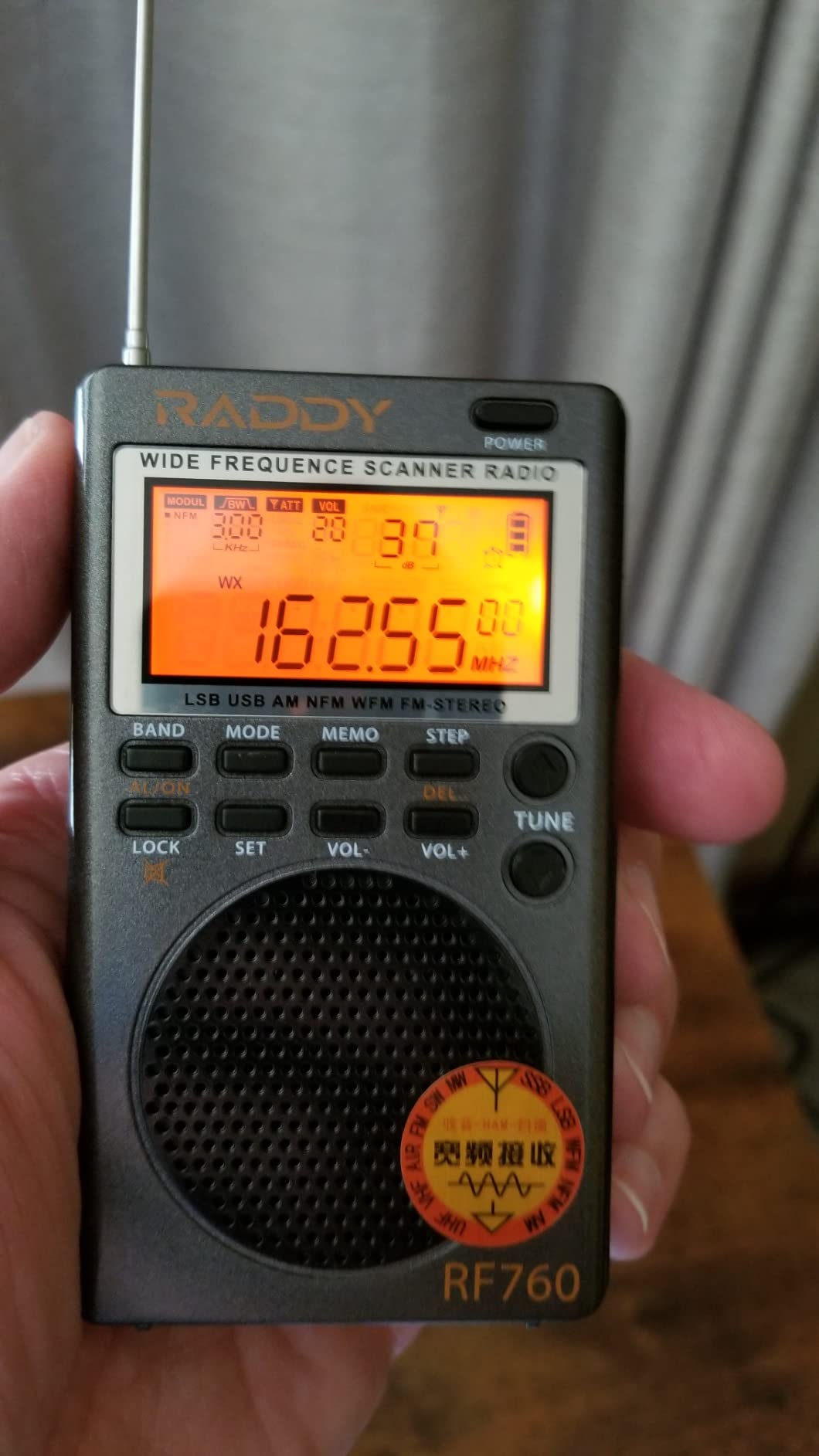 Raddy RF760 Portable SSB Shortwave Radio Receiver with NOAA Alert, Full Band AM/FM/SW/CB/VHF/UHF/WX/AIR, Battery Operated, Rechargeable Digital Radio with Earphone Jack and 9.7ft Wire Antenna customer photo 2