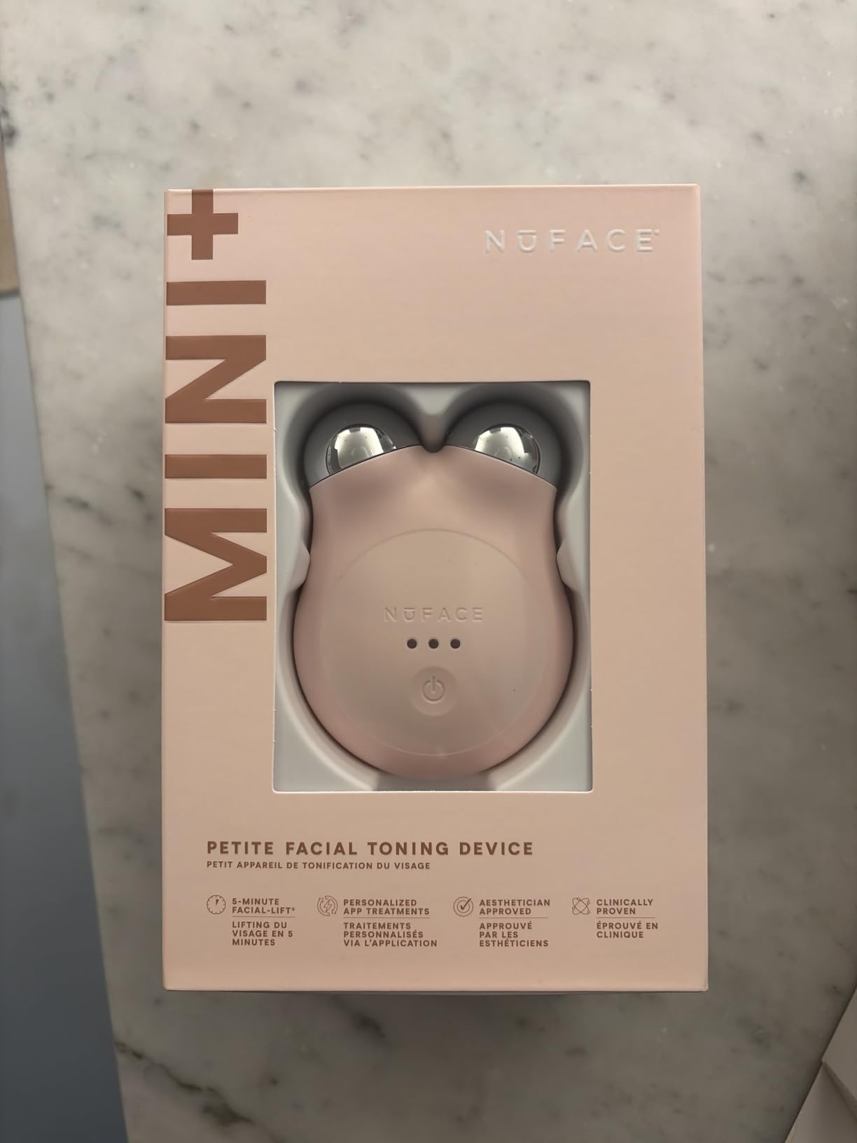 NUFACE MINI+ Microcurrent Facial Device Kit - FDA-Cleared - Neck & Facial Sculpting Tool for Skin Tightening, Contouring, Depuffing, Toning & Support Lymphatic Drainage + Activator Gel, Midnight Black customer photo 1