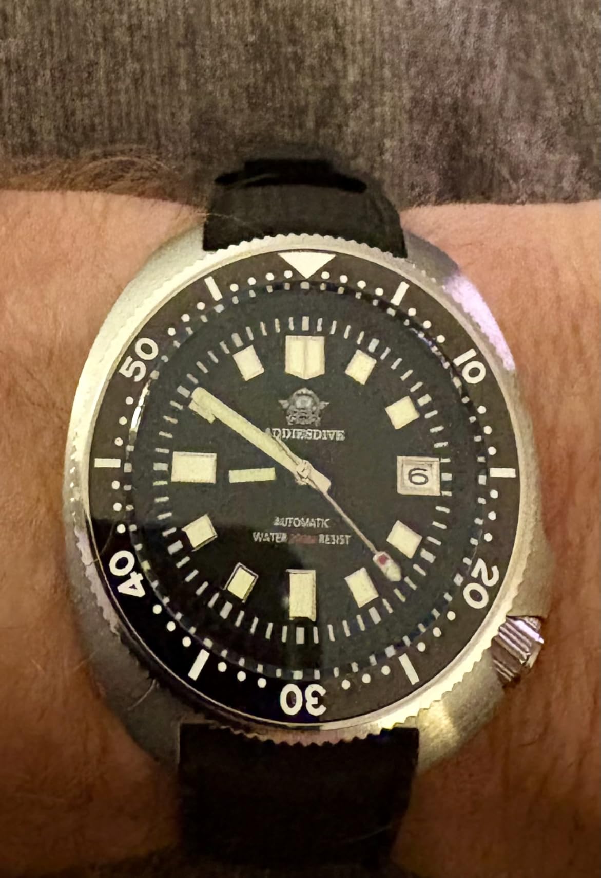 Automatic Watch Diver 200M Mens Watch Luminescent Mechanical NH35A Analog Stainless Steel customer photo 1