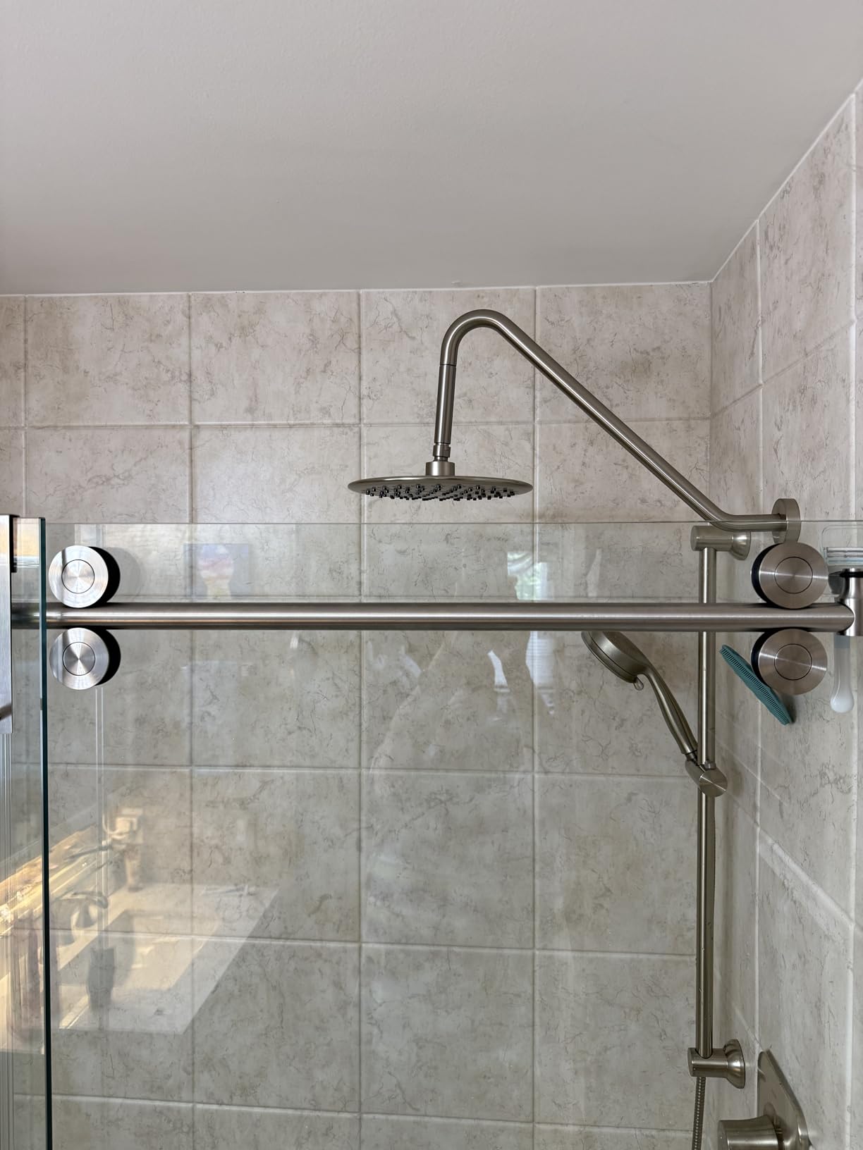 SparkPod 9.5 Inch Large Rain Shower Head - Luxury Rainfall Shower Head - High Pressure Showerhead, Full Body Coverage with Anti-Clog Silicone Nozzles - No Hassle, Easy Install (1/2 NPT, Black Matte) customer photo 1