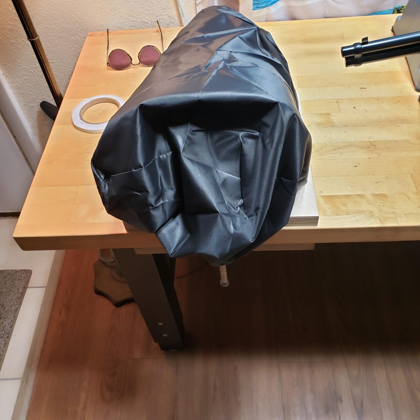 Outboard Motor Cover Heavy Duty Waterproof Engine Cover Thick Polyester Fabric Black Up to 15HP customer photo 1