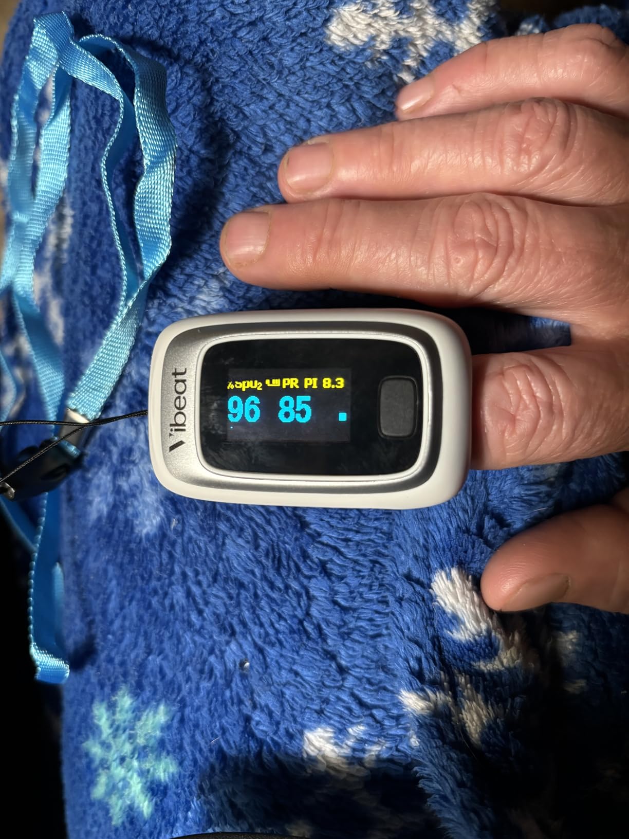 Vibeat Fingertip Pulse Oximeter, Blood Oxygen Saturation Monitor, O2 Meter, Portable SPO2 & Pulse Rate Monitor, Batteries and Lanyard Included customer photo 1