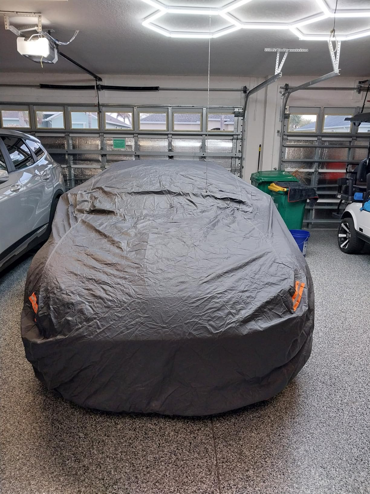 GUNHYI 16 Layers Car Cover Waterproof All Weather, Heavy Duty Outdoor Car Cover Universal Fit Sedan Toyota Camry, Tesla Model 3, Honda Accord, Nissan Altima, Kia K5, Hyundai Sonata etc. customer photo 1
