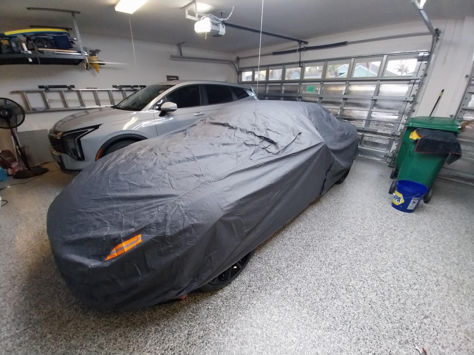 GUNHYI 16 Layers Car Cover Waterproof All Weather, Heavy Duty Outdoor Car Cover Universal Fit Sedan Toyota Camry, Tesla Model 3, Honda Accord, Nissan Altima, Kia K5, Hyundai Sonata etc. customer photo 2