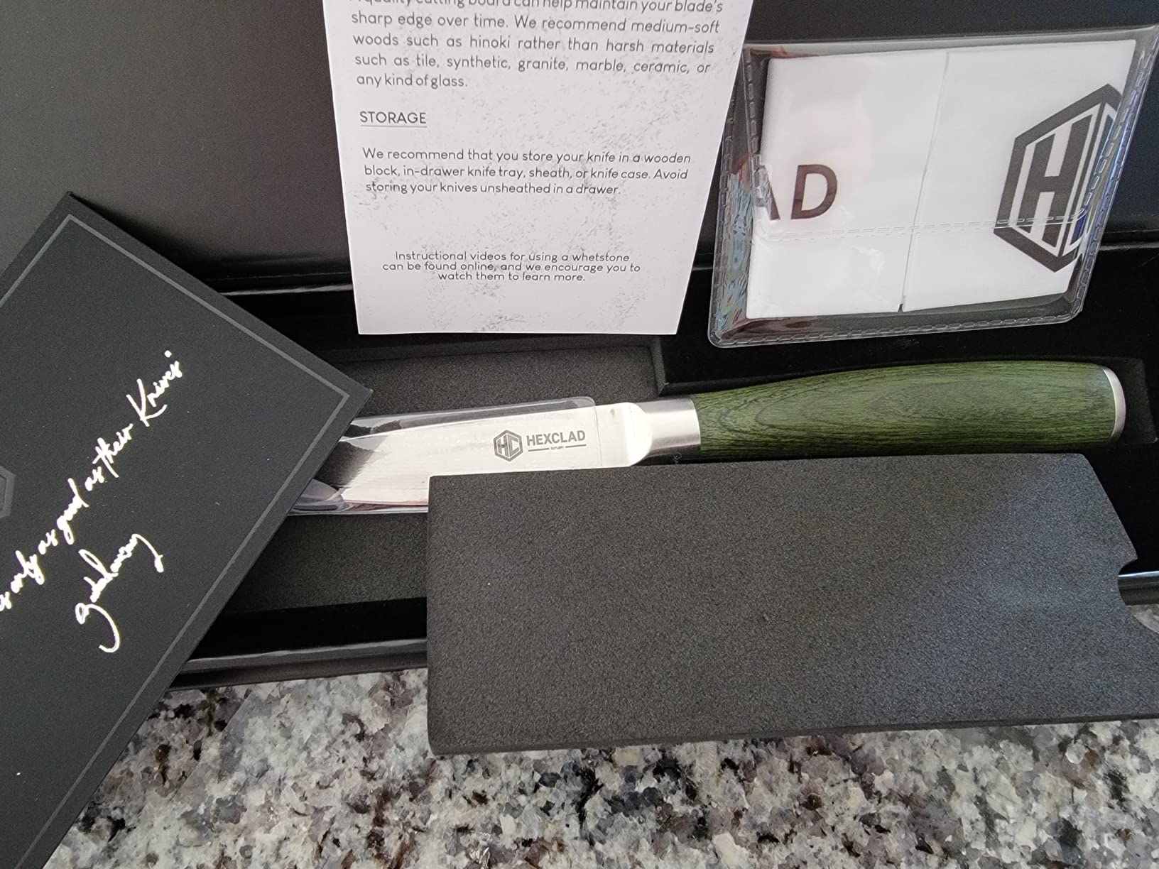 HexClad Paring Knife, 3.5-Inch Japanese Damascus Stainless Steel Blade, Pakkawood Handle customer photo 2