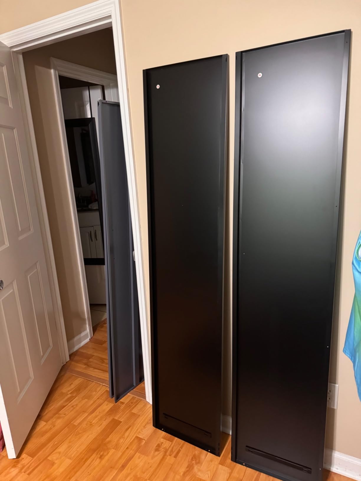SISESOL Metal Storage Cabinet with 2 Doors and 6 Shelves, Black Metal Cabinet with Lock, 71