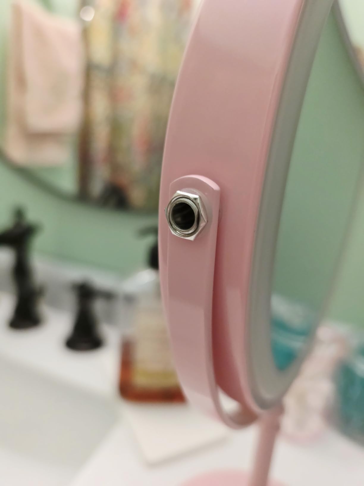 DEIOVWXS Makeup Mirror, 3000mAh Rechargeable Double-Sided Magnifying Vanity Mirror with 3 Colors, 1X/10X, Adjustable Brightness, Gift for Mom, Mothers Day, Women, Wife, Girls, Dorm Room Essential customer photo 1