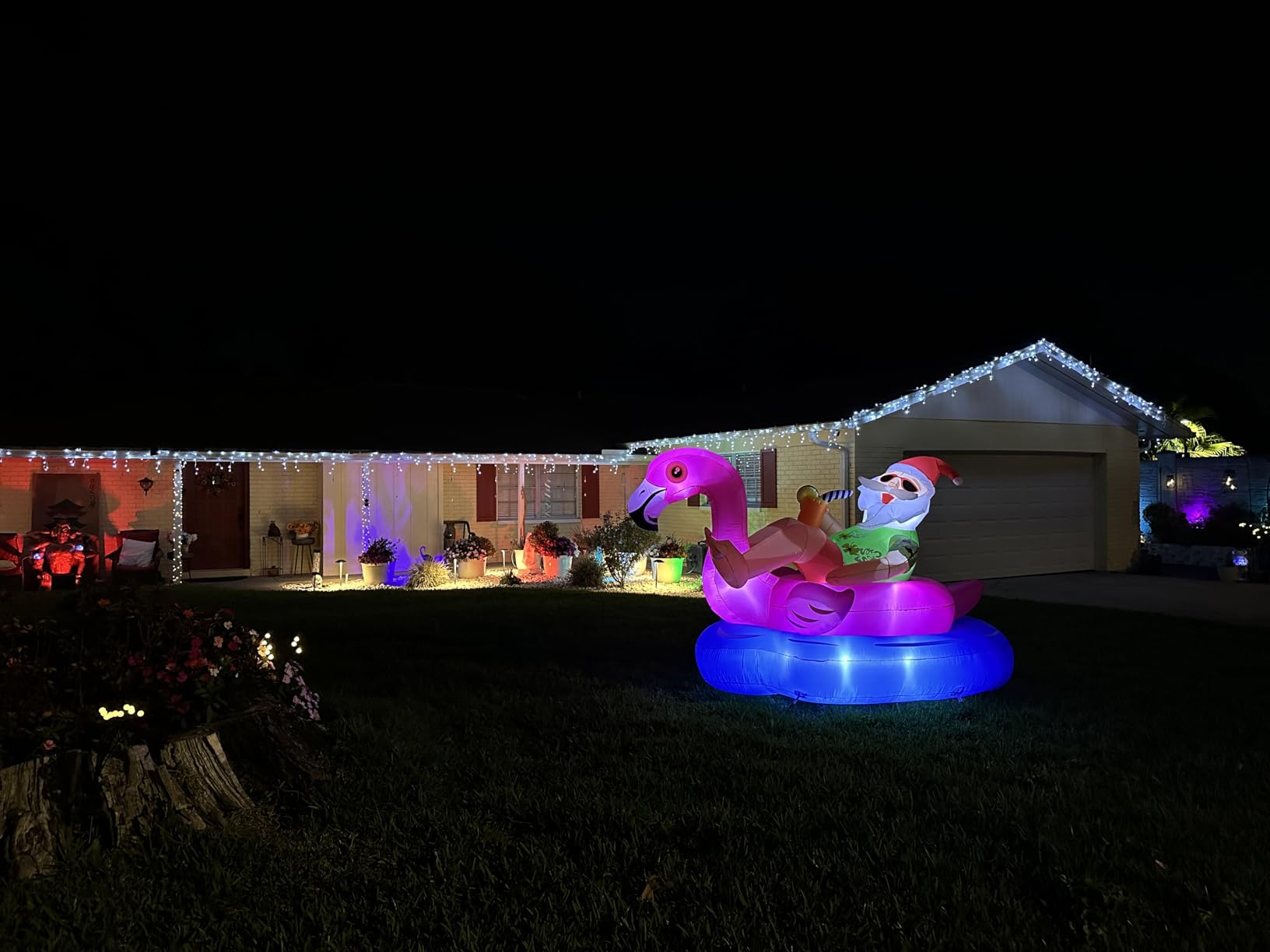 ZPISF 6 FT Christmas Inflatables Outdoor Decorations, Cute Christmas Blow Up Yard Decorations Gingerbread Man in Hot Cocoa Mug Scene for Garden Lawn Xmas Decor customer photo 2