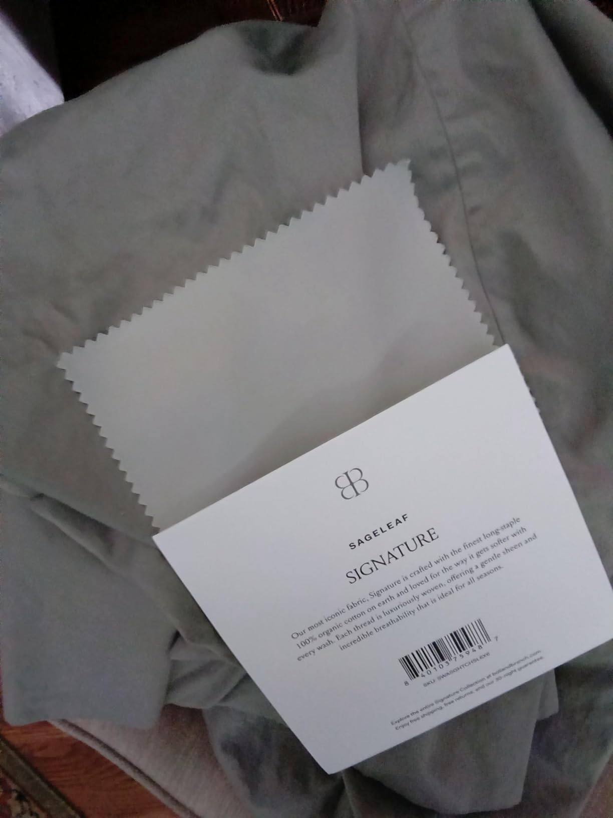 BOLL & BRANCH Signature Hemmed Sheet Set - Queen, Stone - Luxury 100% Organic Cotton - Includes 1 Flat, 1 Fitted, 2 Pillowcases - Buttery Soft customer photo 1