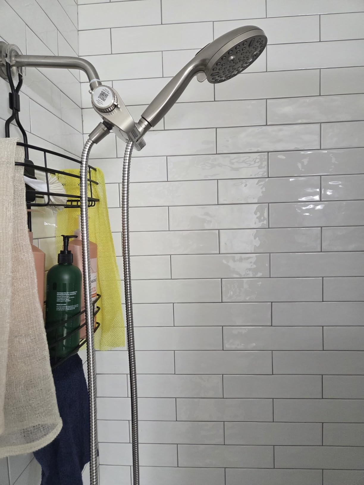 MakeFit Filtered Shower Head with Handheld Combo - Dual 2-in-1 Spa System with Massage Shower and 10 Modes Hand Held Shower High Pressure with Built in Power Wash Mode (Chrome) customer photo 2