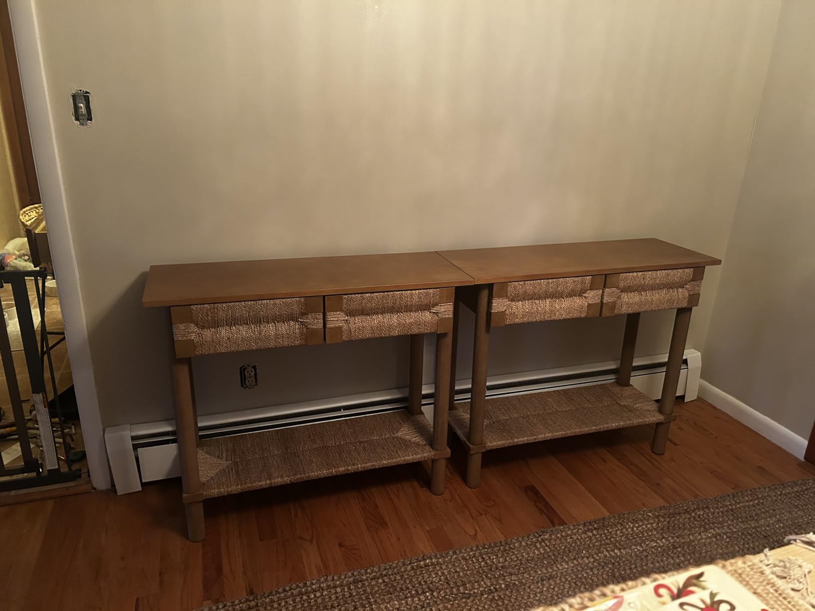 Nathan James Virgo Wood Accent Storage Console Sofa Table, for Entryway, Hallway or Living Room, 1, Light Brown customer photo 1